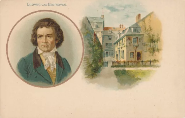 Ludwig Van Beethoven Postcard - German Composer - udb (pre 1908)