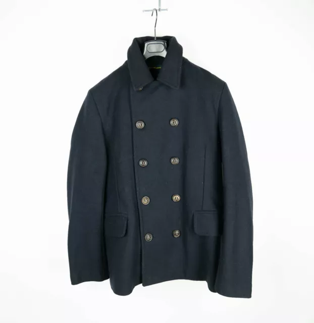 Dsquared 2 Peacoat Wool Men's 52 42 Button Front Jacket Thick Black