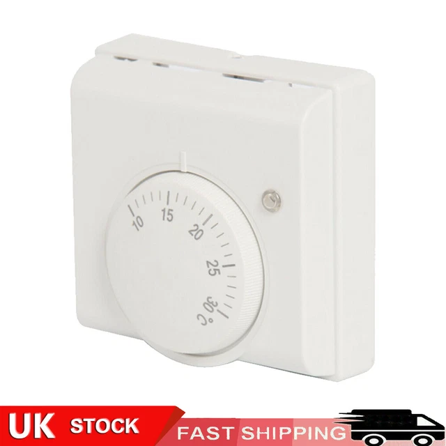 HOME WHITE CENTRAL Heating Room Temp Replace Thermostat Mechanical Stat