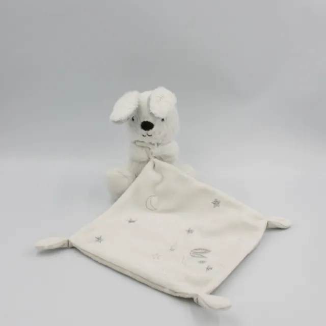 Doudou lapin blanc gris étoiles mouchoir SIMBA TOYS - 21666