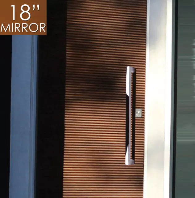 Pull Push 18" Handles for Entrance Entry Front Door,Rectangle, Mirror
