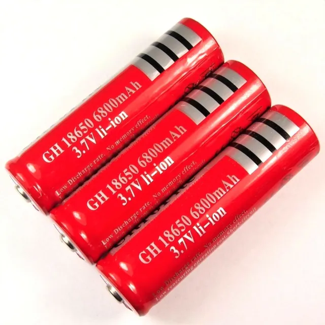 4 X BATTERIE lithium-ion 3,7 V Li - ion 6800 mAh modélisme 66 x 18 mm rouge  EUR 13,99 - PicClick FR