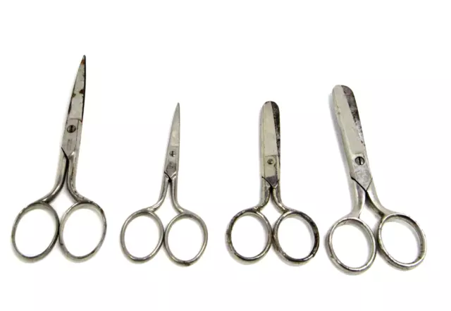 Vintage lot of 4 Scissors Wiss  Italy A.Filrld Co + Others  #B12