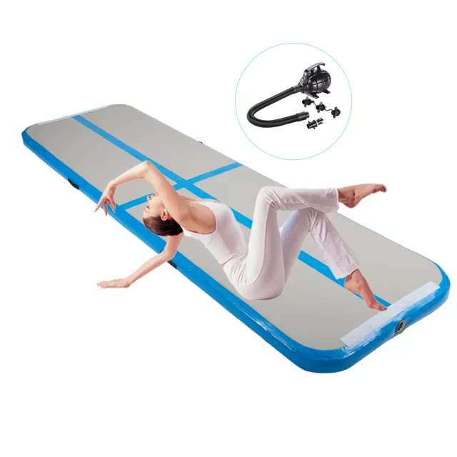 3M 10ft Inflatable Air Track Mat Gymnastic Training Tumbling w Electric Pump Gym