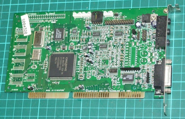Creative Labs Sound Blaster 16 PnP CT2940 vintage PC 16-bit ISA card