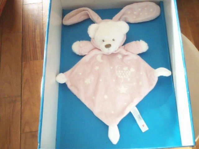 Doudou 3843 / Plat Ours Deguise En Lapin "Simba Toys" Rose-Etoiles Luminescentes