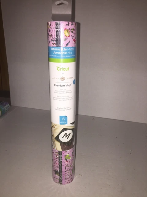 Cricut Removable Premium Vinyl Patterned Sampler 12"X12" Anna Griffin Charlotte