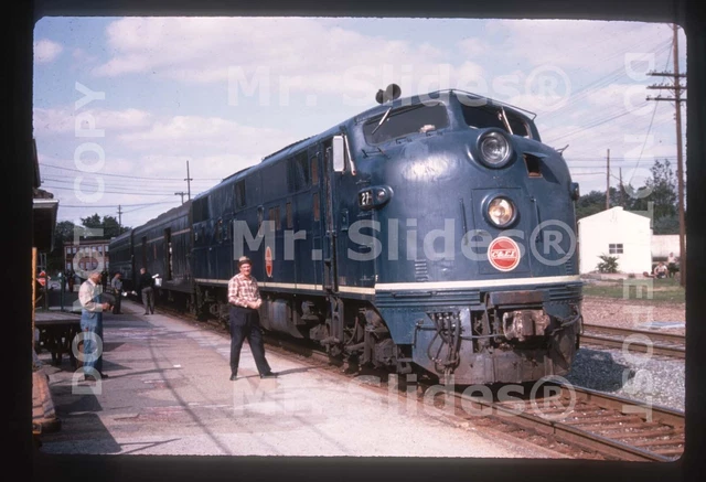 Duplicate Slide C&EI Chicago & Eastern Illinois E7A 27 W/Passenger Train