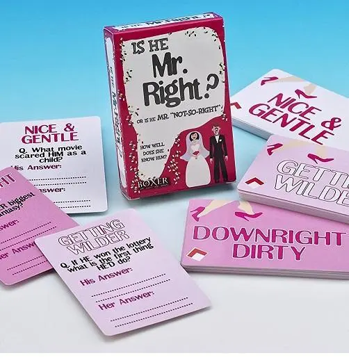 Is He MR RIGHT? Card Game - How much the Bride and Groom REALLY know each other!