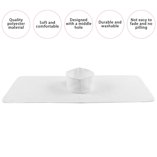 Sábana de cama lavable toalla de masaje a vapor para el cuidado de la piel 35 x 90 cm (blanca NUEVA