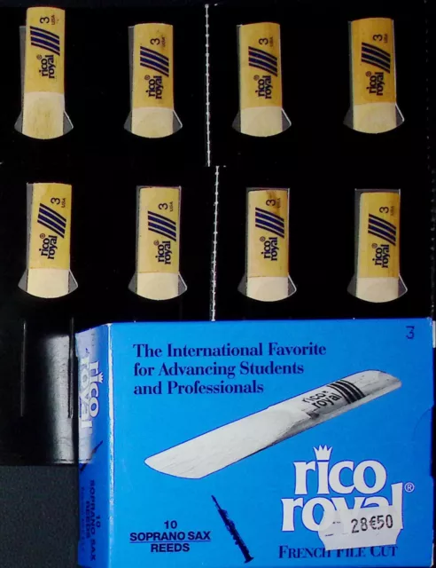 Royal by D'Addario Soprano sax force 3-1 boite de 8 Anches Saxophone Soprano