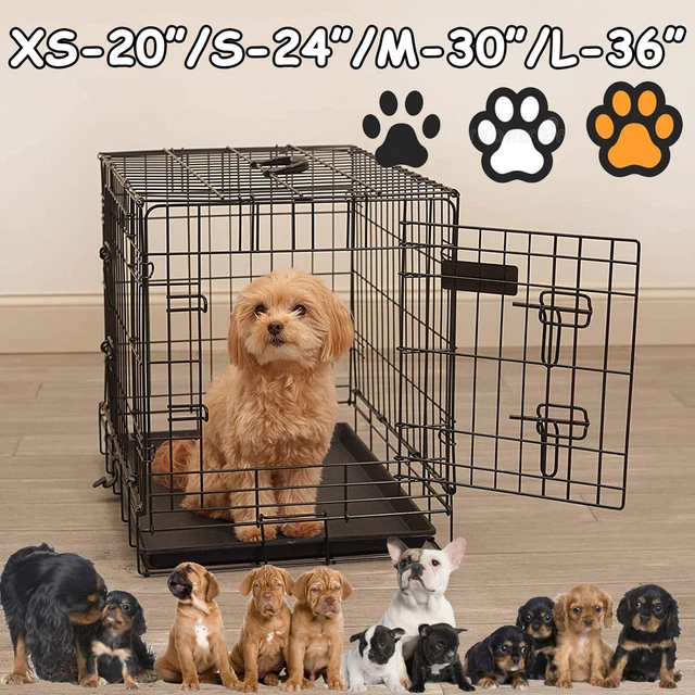 Dog Cage Puppy Pet Crate Carrier - Small Medium Large S M L XL XXL Metal