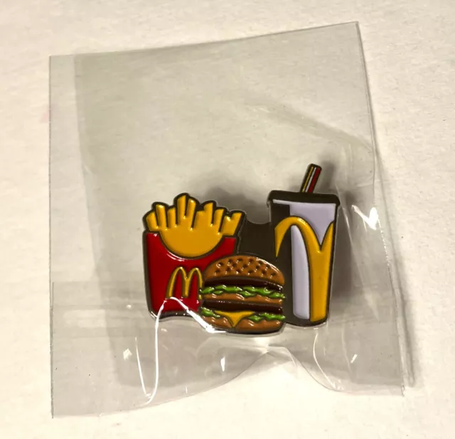 McDonalds Combo Meal - Big Mac Fries Drink - Lapel Pin - Brand New