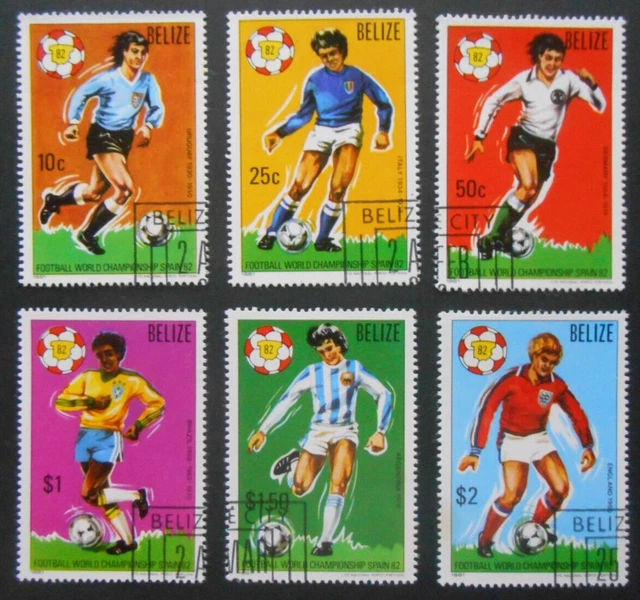 Belize 1981, Mi. 614-619, Fußball, Soccer, Weltmeisterschaft, gestempelt