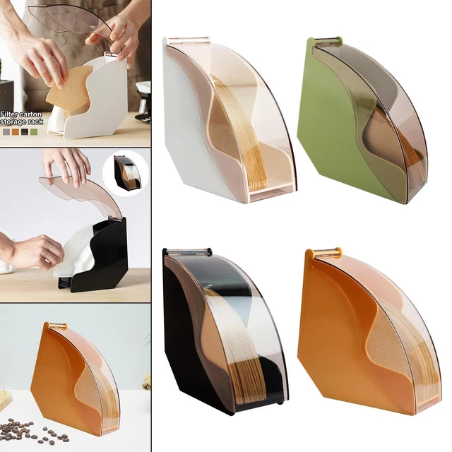 Porte-Filtres à Café En Acrylique Transparent - Rangement Jusqu'à 100 Filtres Coniques - Anti-Poussière - 5