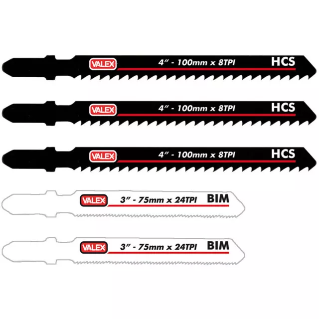 SERIE 5 LAME PER SEGHETTO ALTERNATIVO 75 100 mm LEGNO METALLO VALEX LAMA BOSCH
