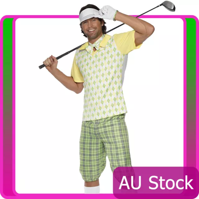 Mens Gone Golfing Costume Golfer Pub Golf Stag Do Party Bucks Hens Night Outfit