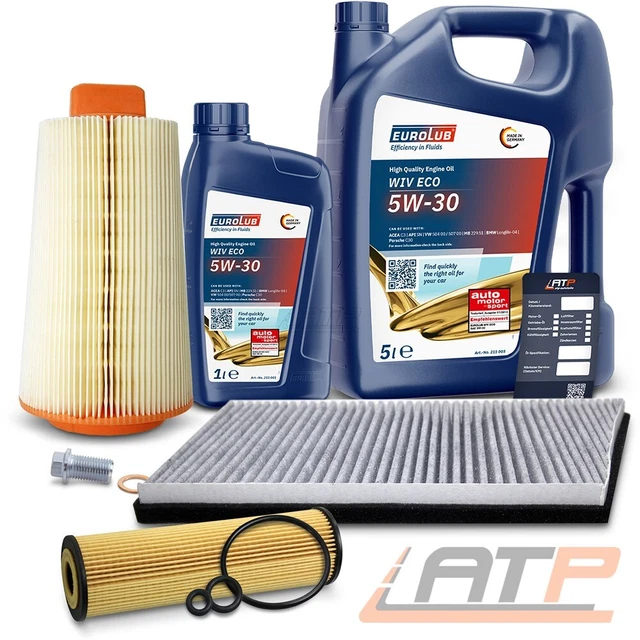 Inspektionspaket Filtersatz Set A+6L Eurolub 5W-30 Für Mercedes A