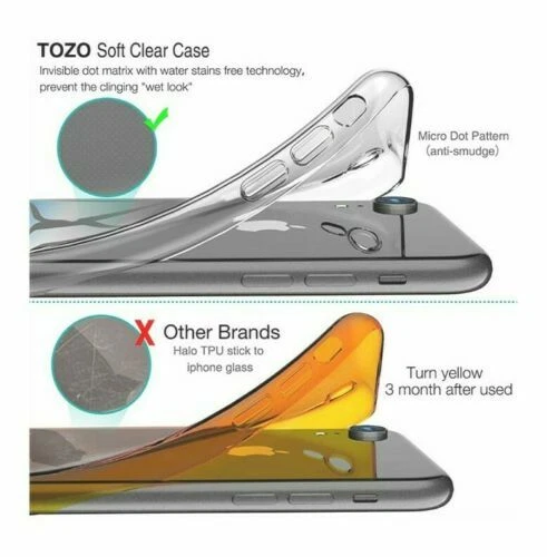 NEU Tozo für iPhone XR Hülle 6,1 Zoll Premium Klar Weich TPU Gel Ultradünn 3