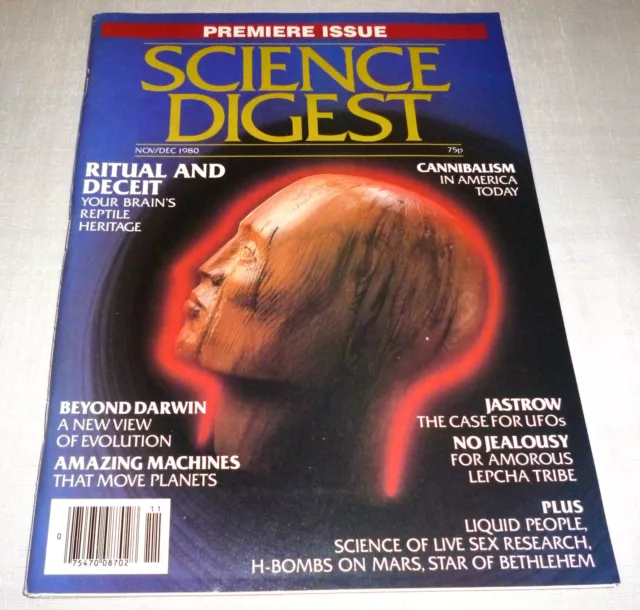 Science Digest Magazine No #1 (1980) UK RARE 1st Issue Darwin Cannibalism UFOs