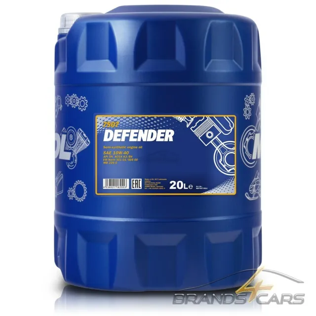 20 L Liter Mannol Defender 10W-40 Motor-Öl Motoren-Öl 32300850