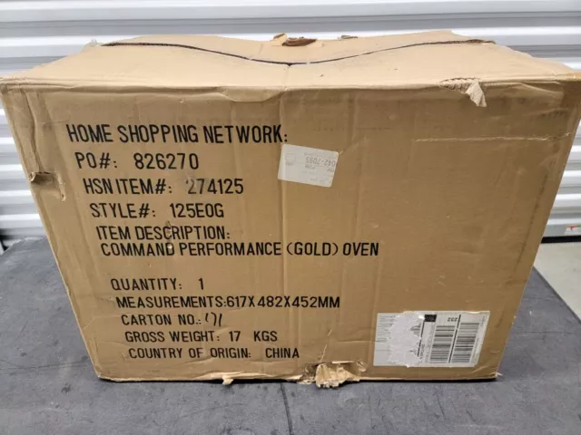 Command Performance 125E0G Gold Convection Rotisserie Oven Burner New Open Box