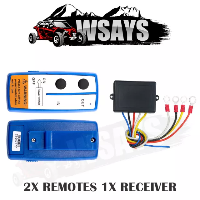 12V 100ft Wireless Recovery Winch Remote Control Kit For UTV ATV Polaris Can-Am