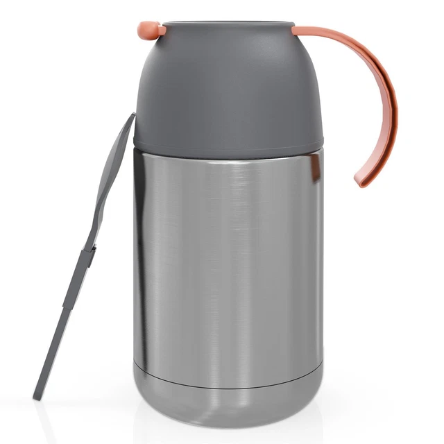 Depósito térmico 650 ml a prueba de fugas libre de BPA acero inoxidable recipiente aislante exterior