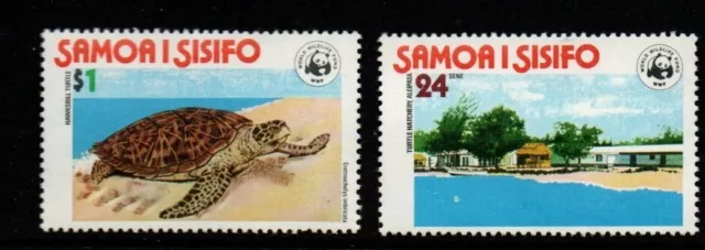 Samoa Sg506/7  1978 Hawksbill Turtle Conservation Project Mnh