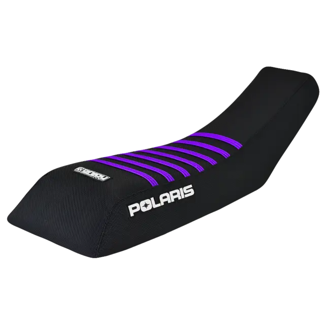 Polaris Scrambler 250 400 500 Seat cover 1995 - 2003 BLACK / PURPLE  RIBS  #243