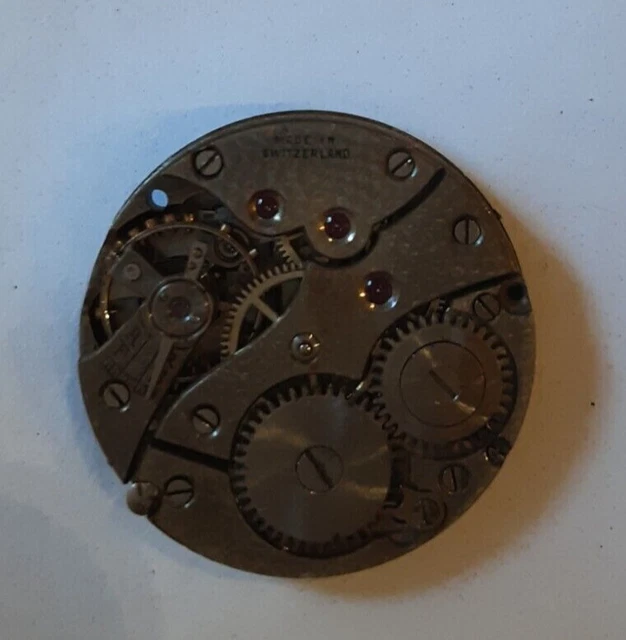 VINTAGE SWISS MADE mechanical watch movement for spares or repair £8.00