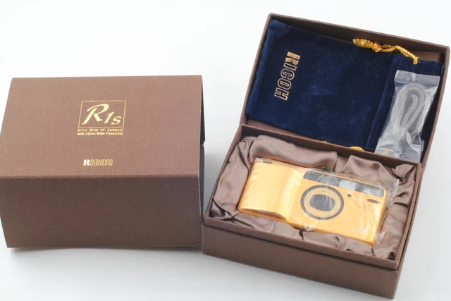 READ! [Top MINT in BOX] Ricoh R1s Gold 35mm Point & Shoot Film Camera From JAPAN