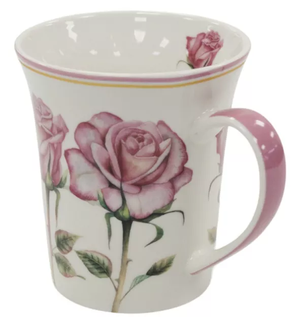 Conjunto De 4 LEONARDO Porcelana Fina Tazas Regalo en Caja Floral Rosa Diseño 3