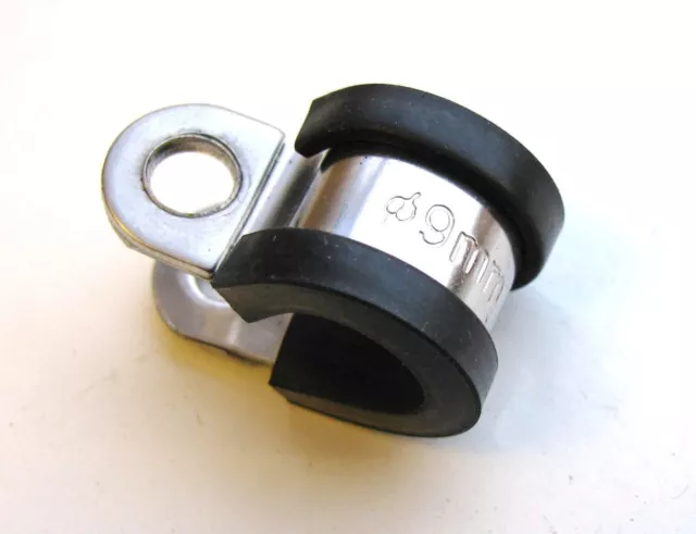 Gummi ausgekleidete Stahl P Clips - Bremsrohr Rohr Kabel Draht Halterung 304ss 2