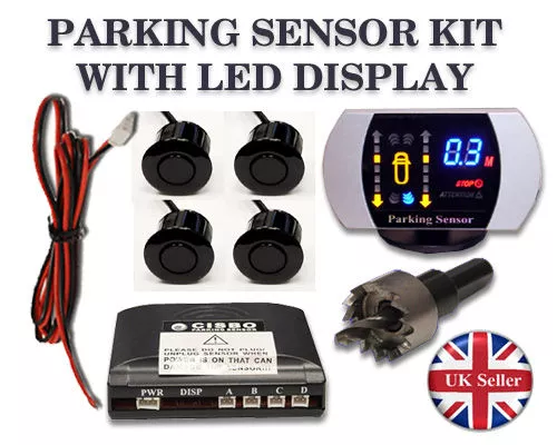 CISBO 4 Rear Parking Reversing Sensors Buzzer & LED Display Kit