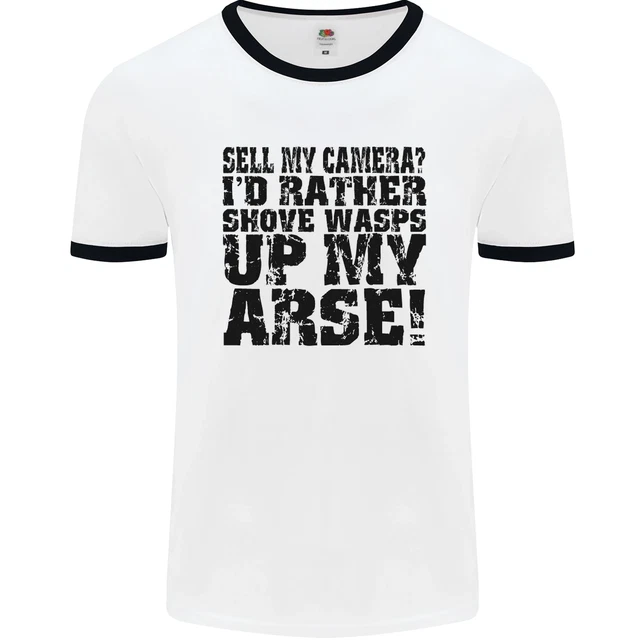 Vendi la mia fotocamera? T-shirt fotografo fotografo uomo bianco ringer