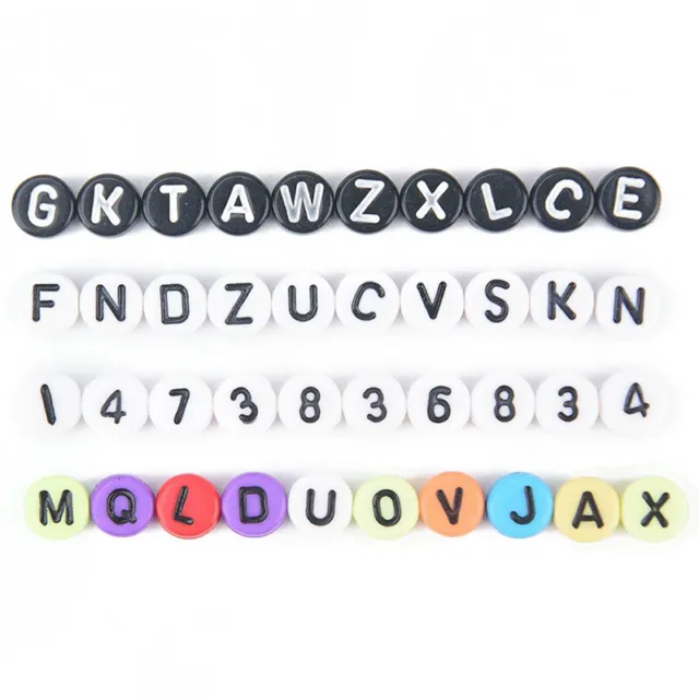 200x Alphabet Letters Charm Spacer Loose Beads Jewelry Makings For DIY Brac~m'