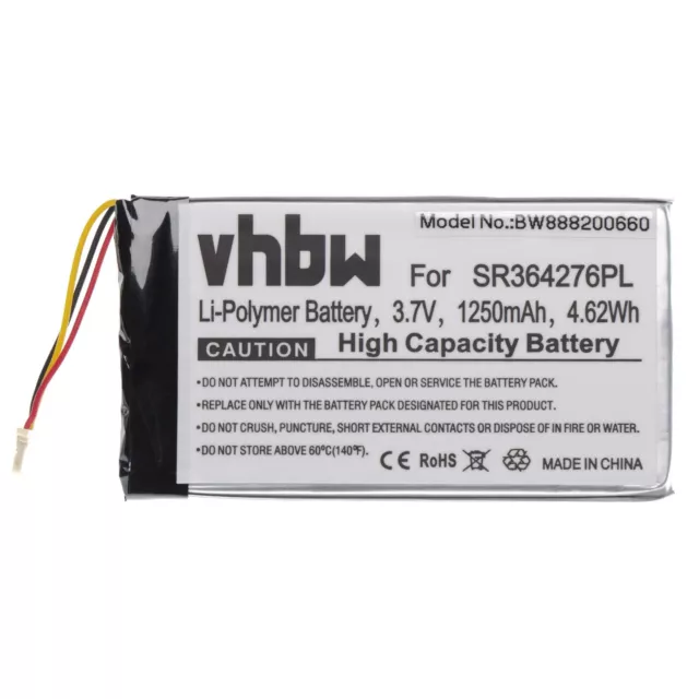 Akku Batterie 1250mAh Li-Po für Becker BE B10, BE B20, BE B60