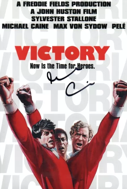 Michael Caine Signed 12x8 Photo Escape To Victory Autograph