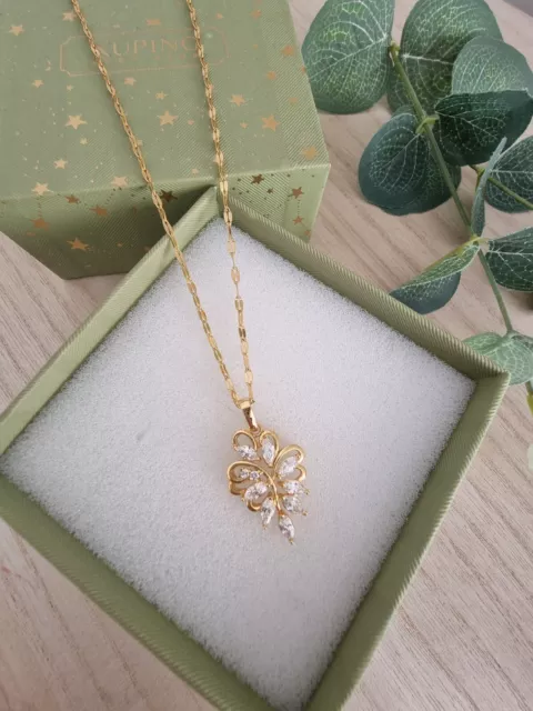 Pendant Necklace 24k Gold Plated Hypoallergenic Length 45cm