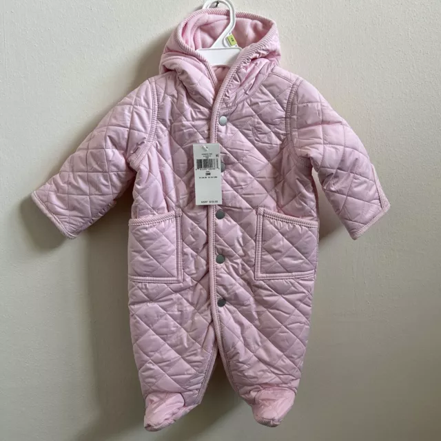 Polo Ralph Lauren Baby Hooded Barn Bunting Pink 3M