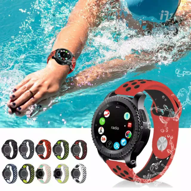 20 22mm Replacement Silicone Quick Release Sport Bracelet Wrist Watch Band Strap