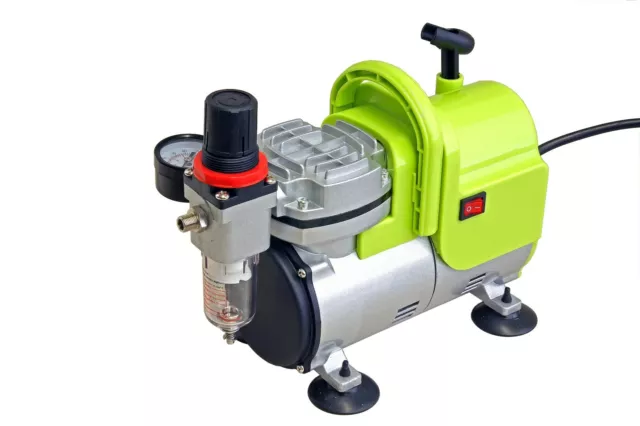 Mini compressore aerografo 0-4 bar compressore a pistoni 4 bar con regolatore di pressione ecc. 01767