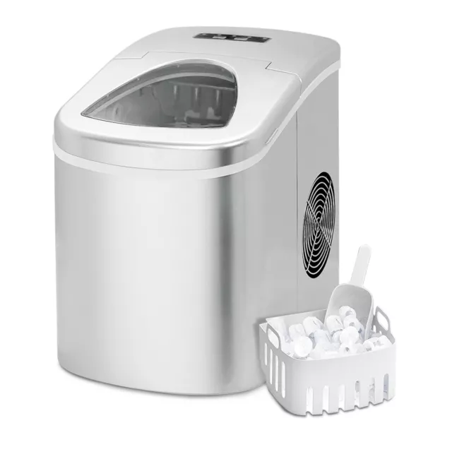 SMAD Ice Maker Machine Countertop Ice Cube Machines 12kg/ 24h Ready in 6 Mins