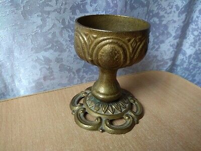 RARE old ANTIQUE Decorative VINTAGE BRONZE Collectible Cup goblet