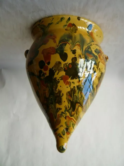 ANCIENNE POTERIE EN TERRE VERNISSEE - Hauteur 28 cm (à suspendre)
