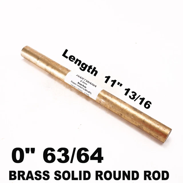 0"63/64 BRASS SOLID ROUND ROD Length11"13/16 Lathe Round Bar Stock 25mmX300mm