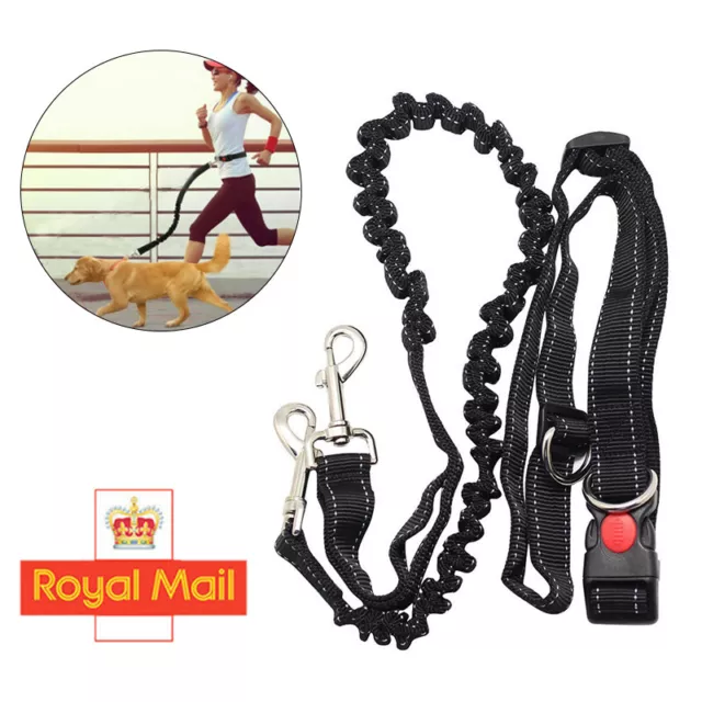 Dog Pet Leash Lead Waist Belt Adjustable Hands Free For Jogging Walking Running