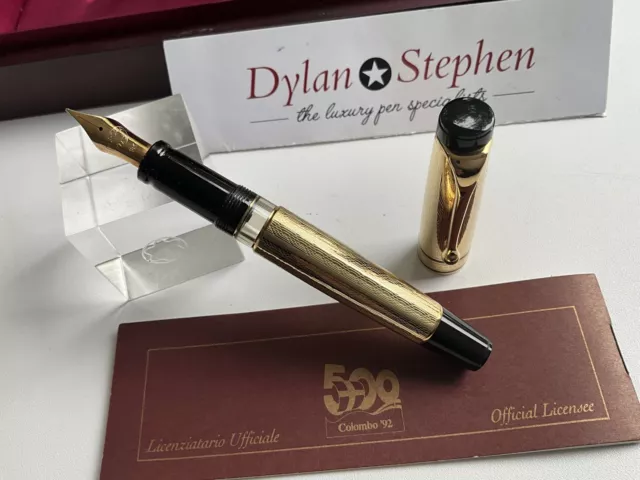 Aurora 500 Colombo 92 gold plated Limited Edition fountain pen NEW