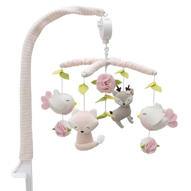 Baby Musical Mobile - Ava Birds Knitted Woodland Characters, Nursery Decor -L5.5
